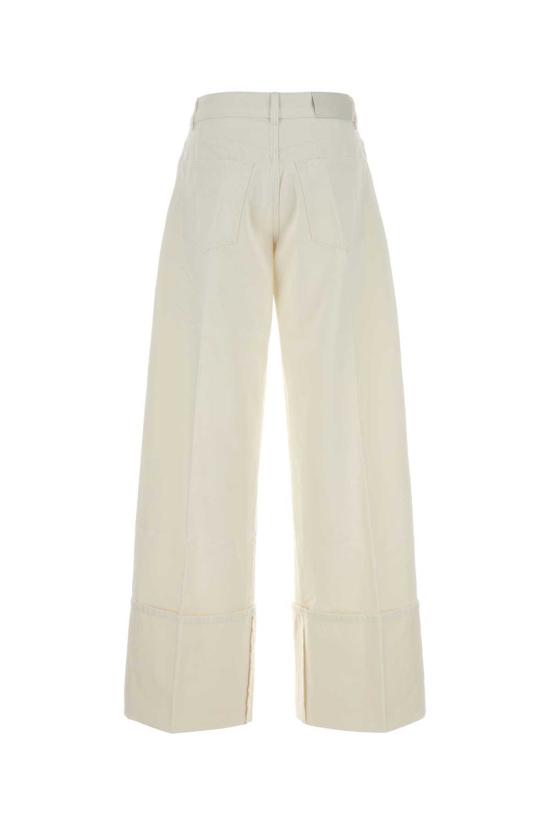  지방시 데님 팬츠 화이트 데님 와이드 레그 진 - GIVENCHY