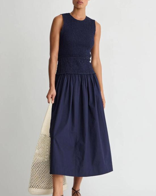  어피스 어파트 롱 원피스 Apiece Apart Siempre 탱크 맥시 드레스 미드나잇 - APIECE APART