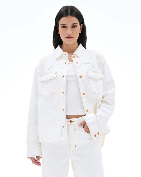  실버레이크 데님 자켓 캐시디 데님 셔츠 재킷 - SLVRLAKE