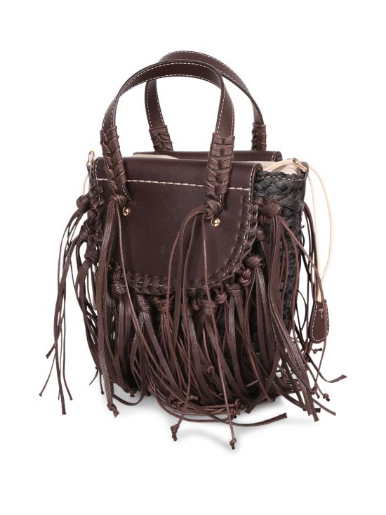 26SS 쿠바 랩 토트백 HABANERA FRINGES EBONY Brown - CUBA LAB