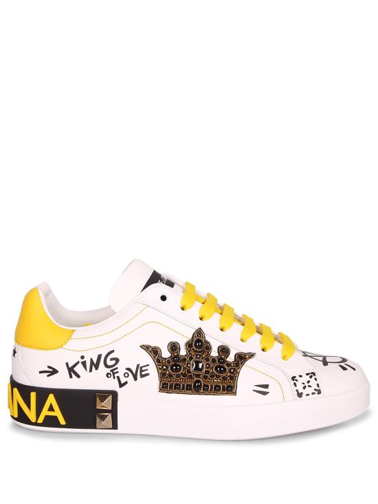 26SS 돌체앤가바나 포르토피노 카프스킨 스니커즈 CS1759 A0219 8W920 White