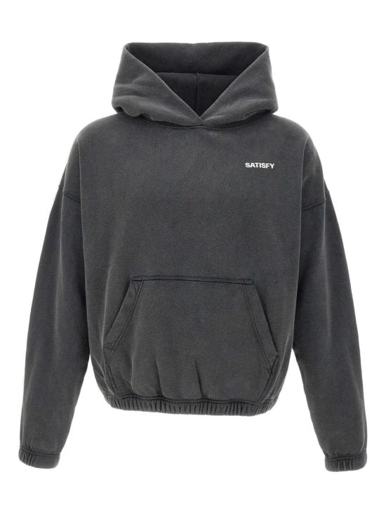 26SS 새티스파이 후드 티셔츠 11046 00A02 Aged black sab