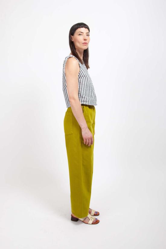  그래블 앤 골드 민소매 티셔츠 그래블 & 골드 루핀 탱크 릿지 스트라이프 - GRAVEL & GOLD