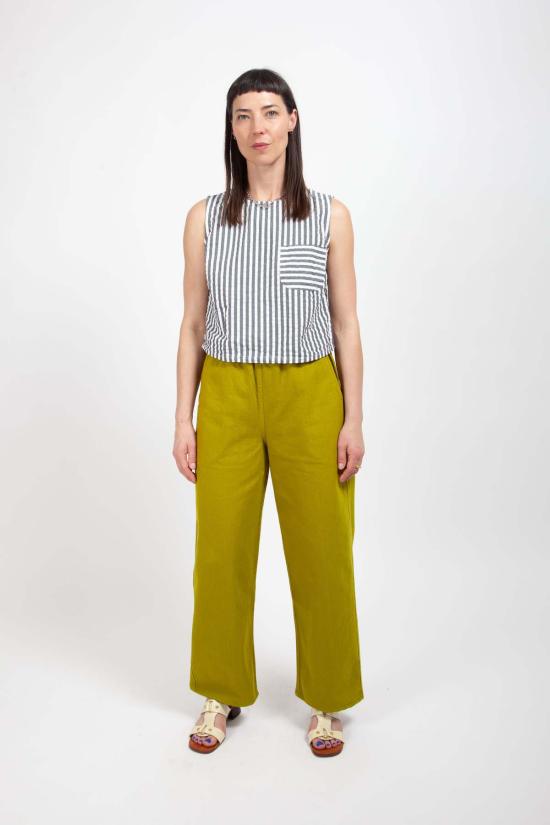  그래블 앤 골드 민소매 티셔츠 그래블 & 골드 루핀 탱크 릿지 스트라이프 - GRAVEL & GOLD