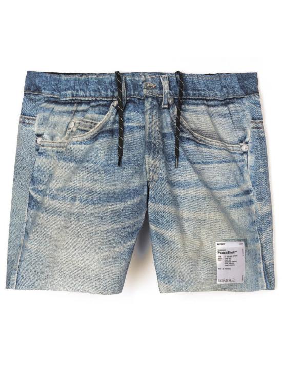 26SS 새티스파이 디지털 데님 피스쉘 5인치 언라인드 쇼츠 12008 60G00 Digital denim