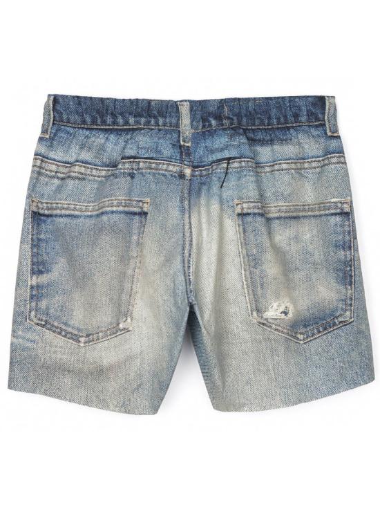 26SS 새티스파이 디지털 데님 피스쉘 5인치 언라인드 쇼츠 12008 60G00 Digital denim - SATISFY