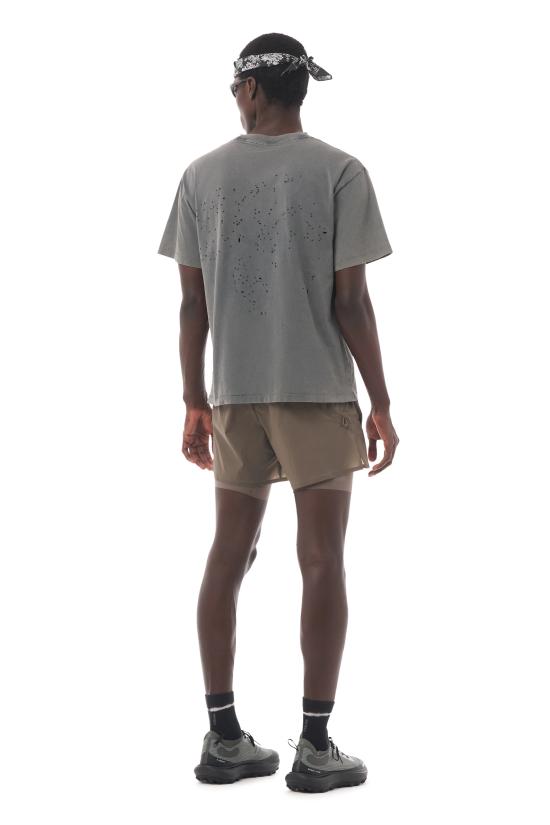 26SS 새티스파이 모스테크 티셔츠 11006 01A02 Faded black - SATISFY