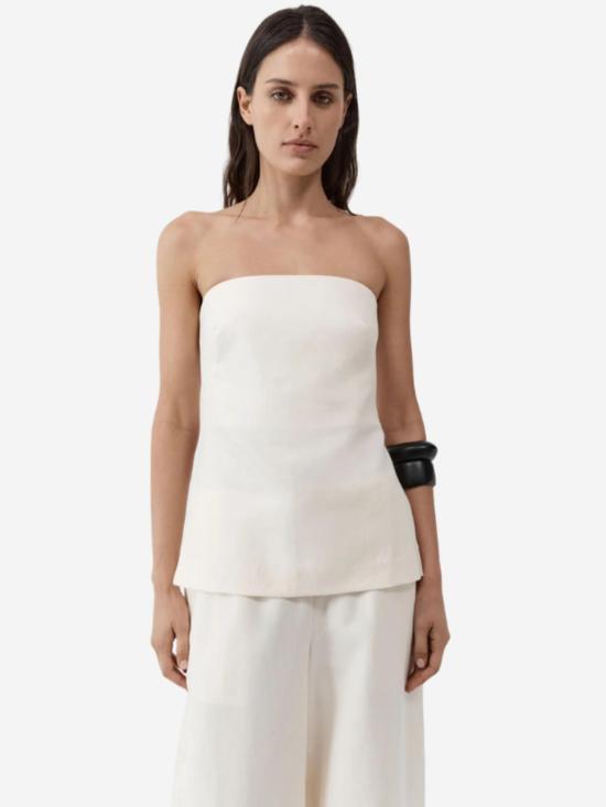  세인트아그니 민소매 티셔츠 St. Agni 스트랩리스 룰로 타이 탑 - ST.AGNI