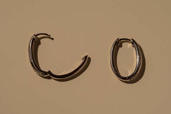  Milk & Rose 이어링 내 가게 캔디 케인 후프 - OTHER BRANDS