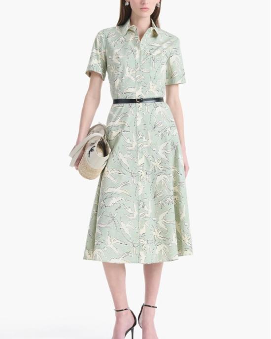  알투자라 롱 원피스 Altuzarra Kiera 드레스 데저트 세이지 버드 - ALTUZARRA