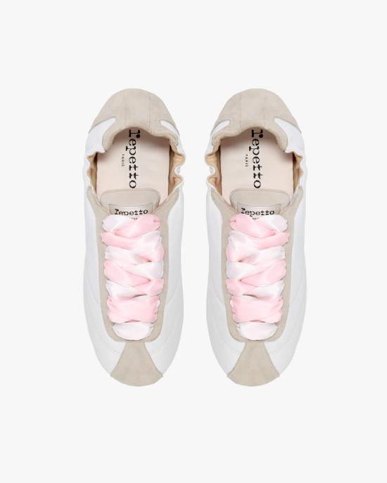 26SS 레페토 테니스 실크 스니커즈 V4230MCVD050 WHITE DOM - REPETTO