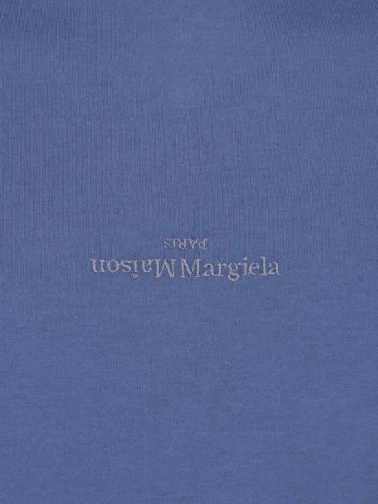 26SS 마르지엘라 디스토티드 로고 티셔츠 S30GC0701 S22816 469 BLUE DOM - MAISON MARGIELA