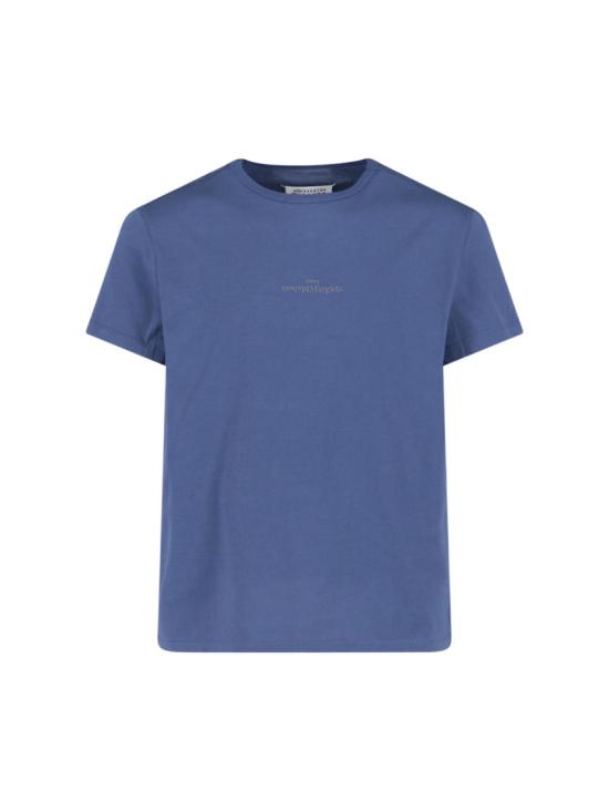 26SS 마르지엘라 디스토티드 로고 티셔츠 S30GC0701 S22816 469 BLUE DOM