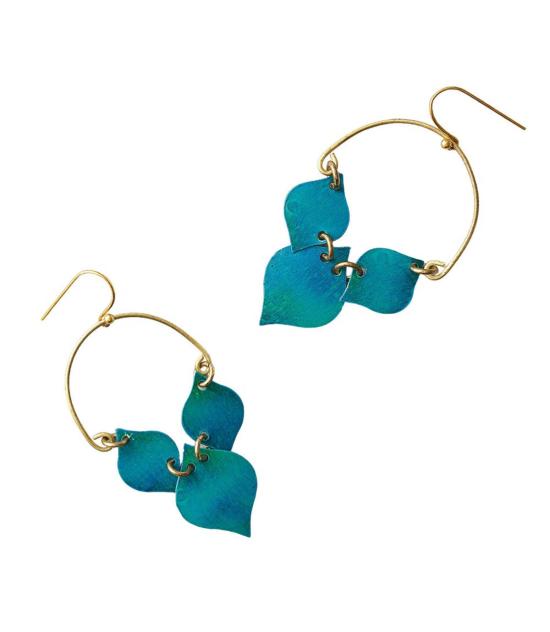  마트르 부미 이어링 자멜리 잎 드롭 귀걸이