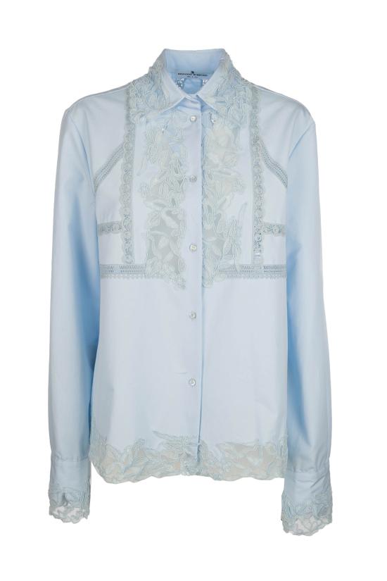 26SS 에르마노 설비노 셔츠 D482K745APWGF 54105 Azzurro