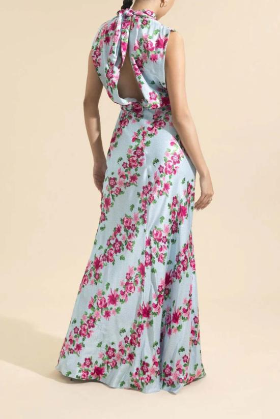  살로니 롱 원피스 Saloni Fleur 드레스 벨리스 스트라이프 - SALONI