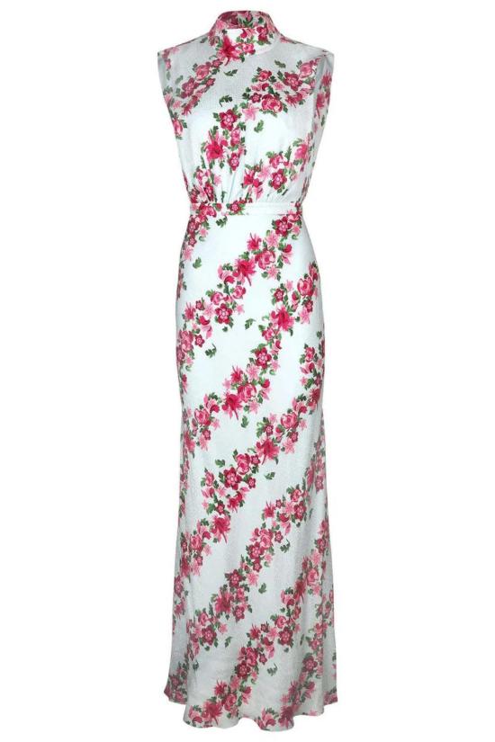  살로니 롱 원피스 Saloni Fleur 드레스 벨리스 스트라이프 - SALONI