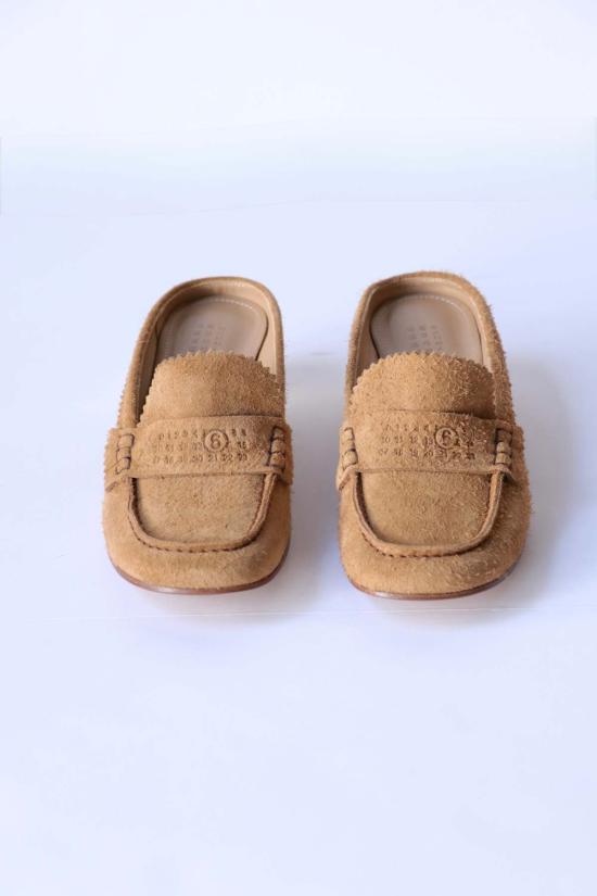  MM6 메종마르지엘라 뮬/슬리퍼 Mm6 메종 마르지엘라 스윙 토 가죽 - MM6 MAISON MARGIELA
