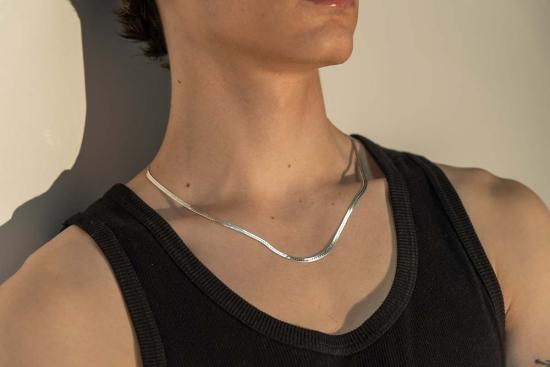  Milk & Rose 네크리스 밀크 앤 로즈 브레이드 플랫 체인 목걸이 - OTHER BRANDS