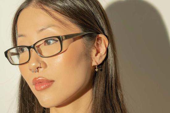  마이 스토어 이어링 쁘띠 다이아몬드 후프 싱글 - MY STORE