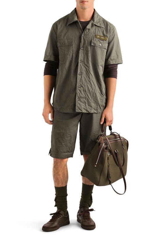 26SS 돌체앤가바나 반팔 셔츠 G50E3TFU5YP N0755 Grigio scuro 4 - DOLCE & GABBANA