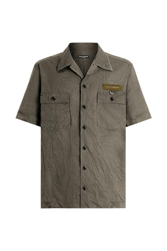 26SS 돌체앤가바나 반팔 셔츠 G50E3TFU5YP N0755 Grigio scuro 4