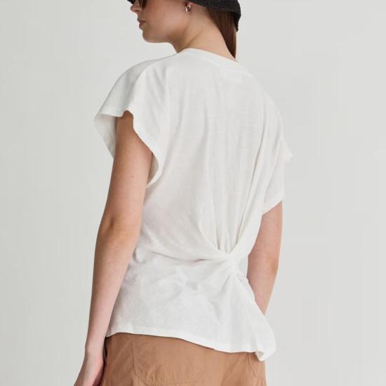  어피스 어파트 반팔 티셔츠 Apiece Apart Volta Twist Top Black - APIECE APART