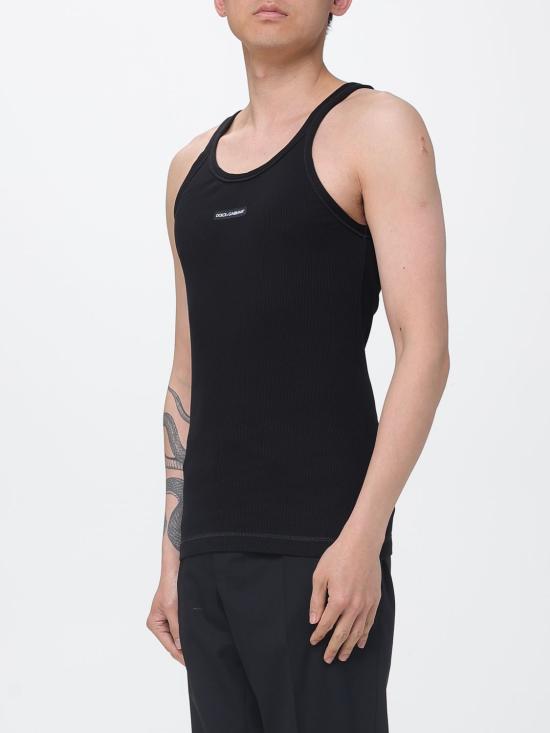 26SS 돌체앤가바나 민소매 티셔츠 G8PA8TG7P3I N0000 Black - DOLCE & GABBANA