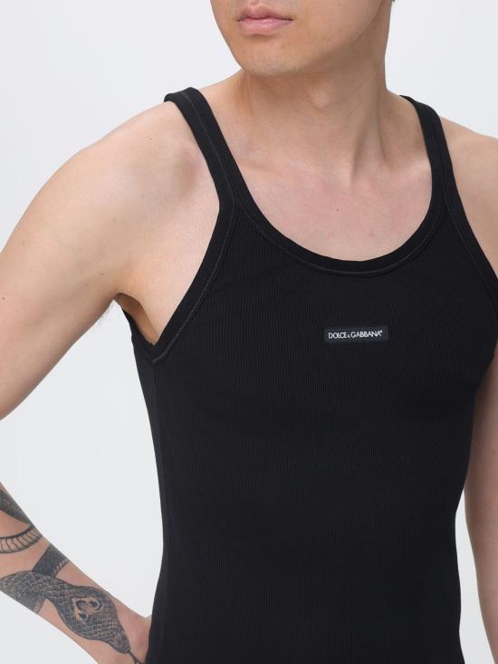 26SS 돌체앤가바나 민소매 티셔츠 G8PA8TG7P3I N0000 Black - DOLCE & GABBANA