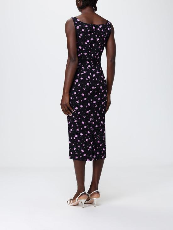 26SS 돌체앤가바나 카네이션 프린트 시스 드레스 F6F4ZTFSA8M HN5XX Black - DOLCE & GABBANA