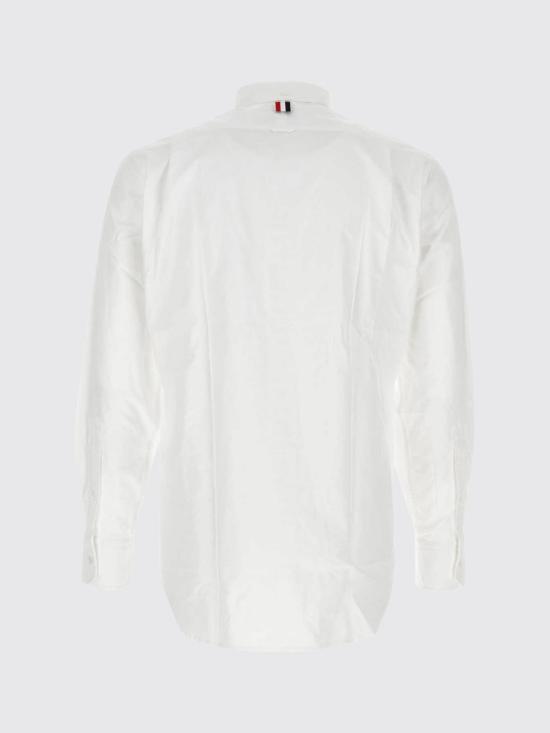 26SS 톰브라운 옥스포드 클래식 그로그랭 플래킷 셔츠 MWL010EF0313 100 White - THOM BROWNE