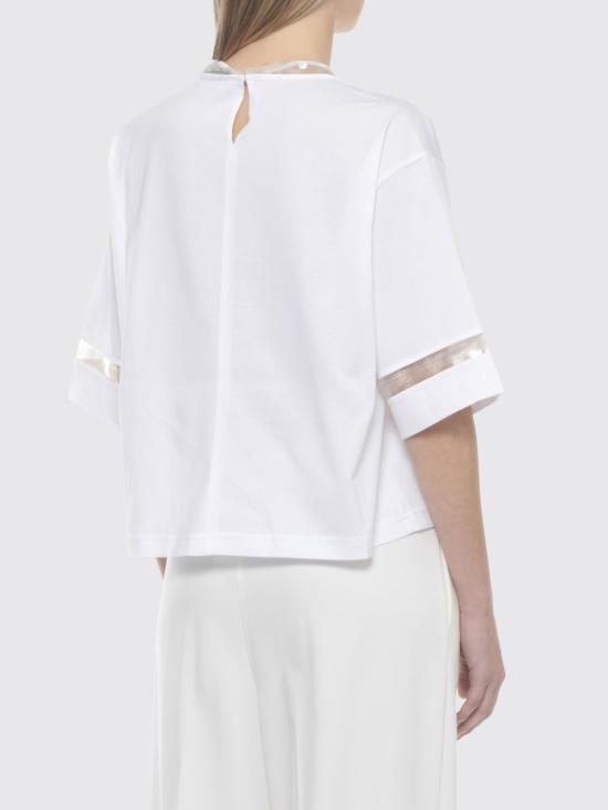 26SS 파비아나 필리피 반팔 티셔츠 JED266F157L905 21 White - FABIANA FILIPPI