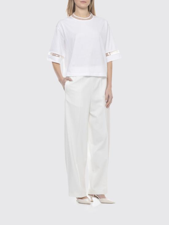 26SS 파비아나 필리피 반팔 티셔츠 JED266F157L905 21 White - FABIANA FILIPPI