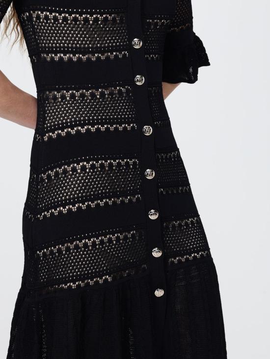 26SS 리우조 롱 원피스 CA6242MS55N 22222 Black - LIU JO
