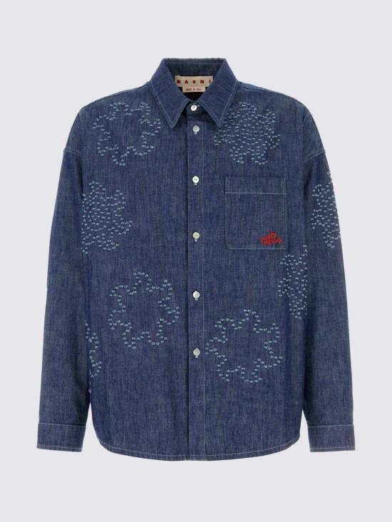 26SS 마르니 셔츠 CUJU0061S4USCY72 PCB74 Blue - MARNI