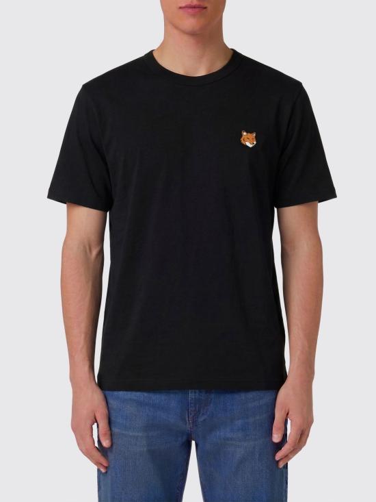 26SS 메종키츠네 폭스 헤드 레귤러 티셔츠 PM00107KJ7026 P199 Black