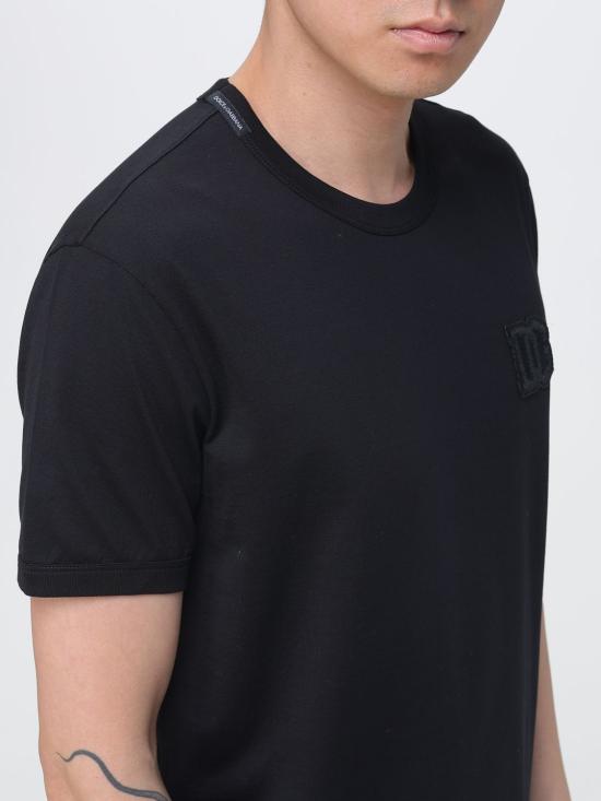 26SS 돌체앤가바나 반팔 티셔츠 G8PV1ZG7P3N N0000 Black - DOLCE & GABBANA