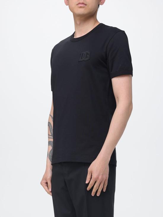 26SS 돌체앤가바나 반팔 티셔츠 G8PV1ZG7P3N N0000 Black - DOLCE & GABBANA