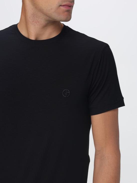 26SS 조르지오 아르마니 반팔 티셔츠 3GST52SJP4Z UC99 Black 1 - GIORGIO ARMANI