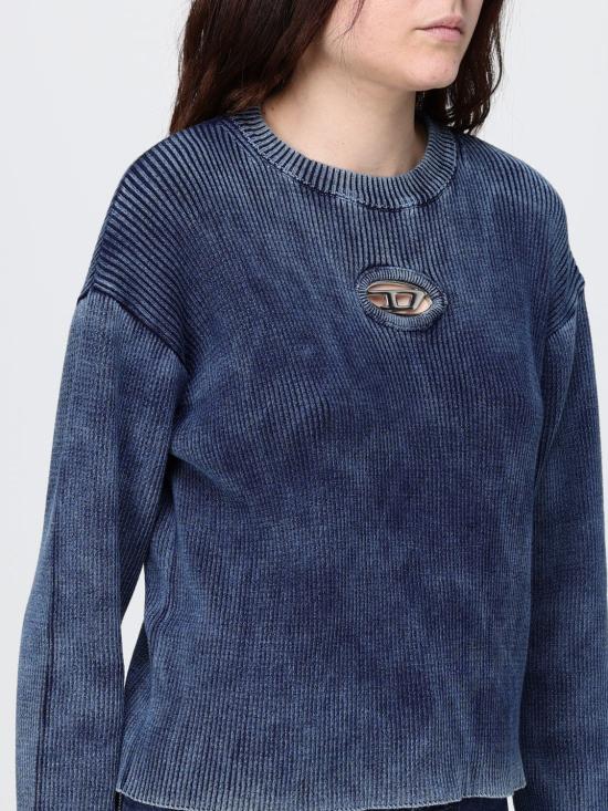 26SS 디젤 K-Darren 오벌 D 컷아웃 리브드 스웨터 A220460ANAH 8AT Navy - DIESEL