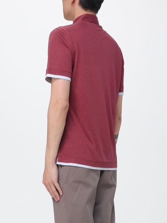 26SS 브루넬로 쿠치넬리 저지 폴로 셔츠 MR8333966 CMK02 Red - BRUNELLO CUCINELLI