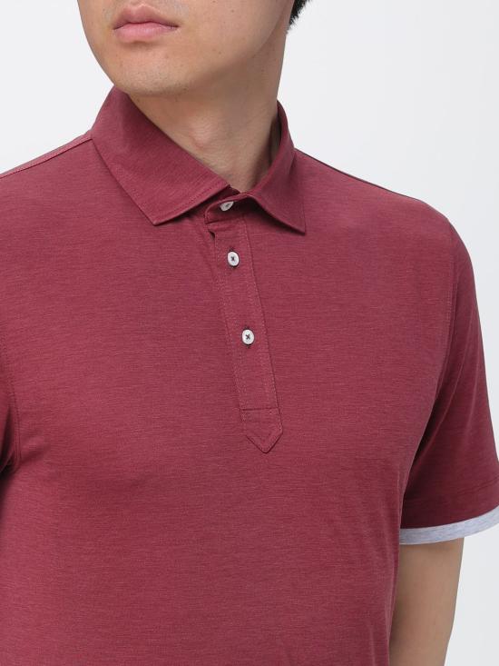 26SS 브루넬로 쿠치넬리 저지 폴로 셔츠 MR8333966 CMK02 Red - BRUNELLO CUCINELLI