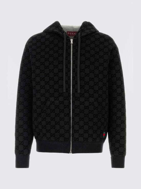 26SS 구찌 프린트 저지 지퍼 스웨트셔츠 819275XJG2I 1000 Black - GUCCI