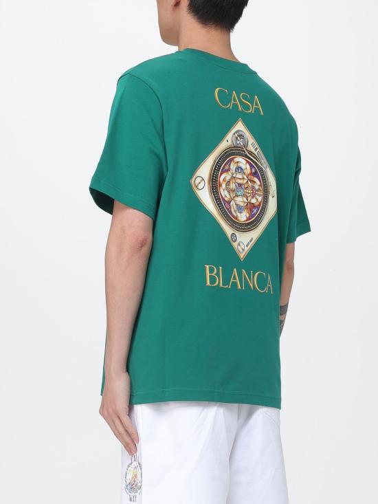 26SS 카사블랑카 반팔 티셔츠 MSS26JTS001 03 Green - CASABLANCA