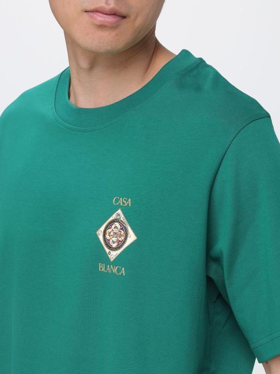 26SS 카사블랑카 반팔 티셔츠 MSS26JTS001 03 Green - CASABLANCA