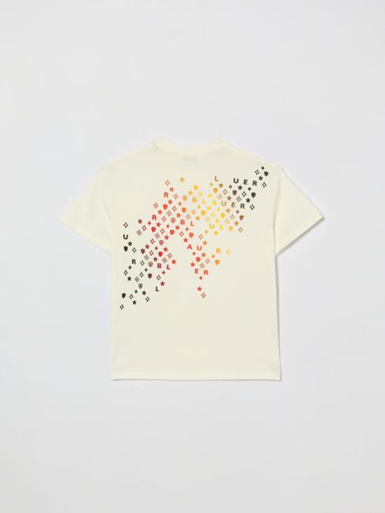 26SS [키즈] 블라우어 티셔츠 BLKH02512007558 127 Yellow Cream - BLAUER