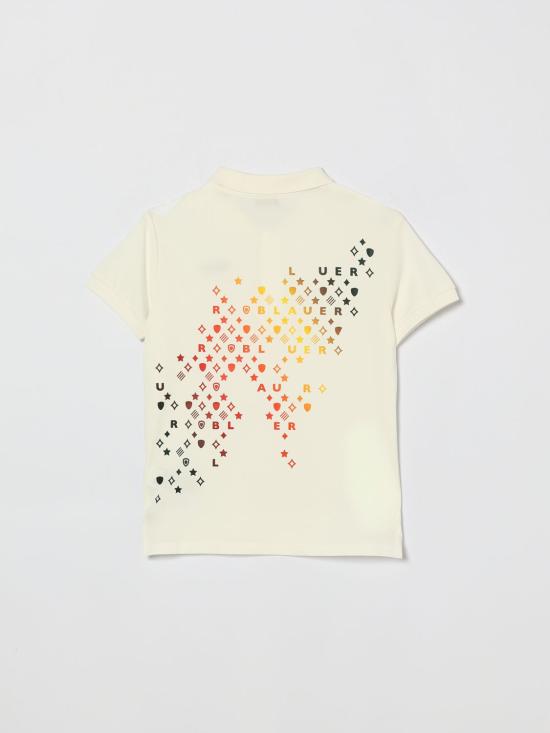 26SS [키즈] 블라우어 폴로 셔츠 BLKT02514007559 127 Yellow Cream - BLAUER