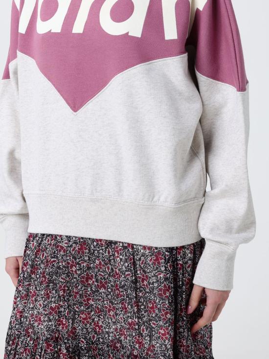 26SS 이자벨마랑에뚜왈 휴스턴 투톤 마랑 스웨트셔츠 SW0006FAA1M08E MTEC Ecru - ISABEL MARANT ETOILE