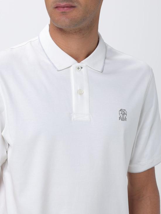 26SS 브루넬로 쿠치넬리 폴로 티셔츠 M0B139779G CC984 White 1 - BRUNELLO CUCINELLI