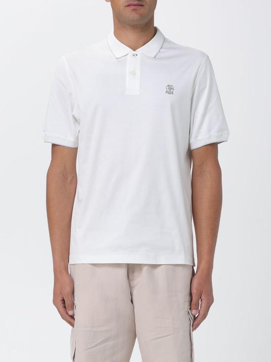 26SS 브루넬로 쿠치넬리 폴로 티셔츠 M0B139779G CC984 White 1